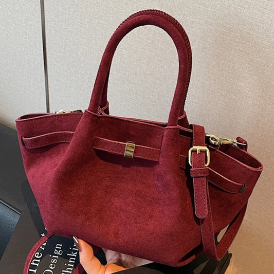SHIREEN Luxe Suede Tote Bag
