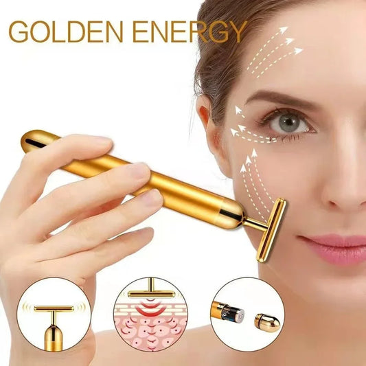 SHIREEN 24K Gold Beauty Bar Facial Massager