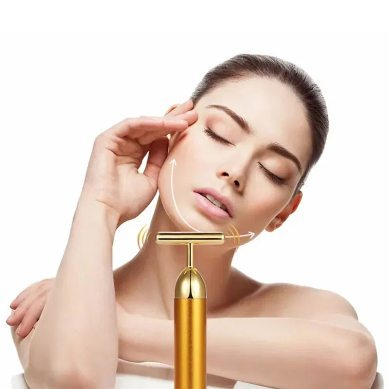 SHIREEN 24K Gold Beauty Bar Facial Massager