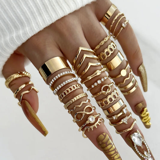 SHIREEN Luxe Gold Ring Set
